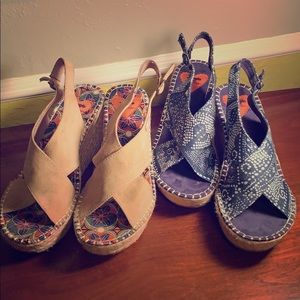 Rocket Dog sling back Espadrilles! 2 pair! Sz 9.5